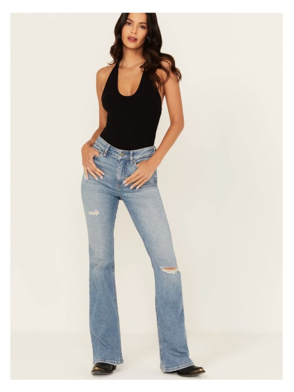 IDYLLWIND Outlaw High Rise Super Stretch Flare Jeans size 8